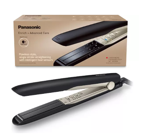 PANASONIC Nanoe EH-HS0E Hair Straightener - Black & Champagne Gold